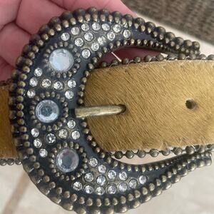 Vintage Cara Couture NY Western calf hair belt